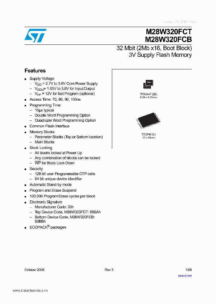 M28W320FCB_5473330.PDF Datasheet