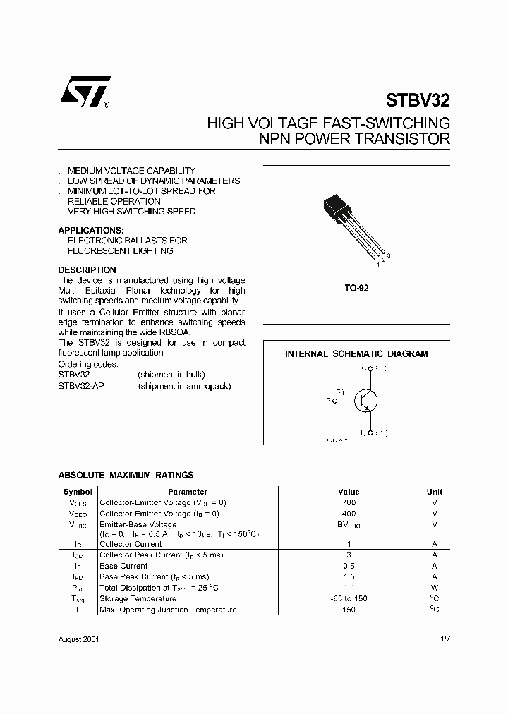 STBV32_5483179.PDF Datasheet