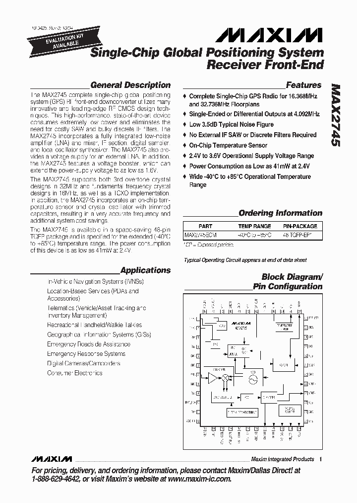 MAX2745ECMTD_5478757.PDF Datasheet