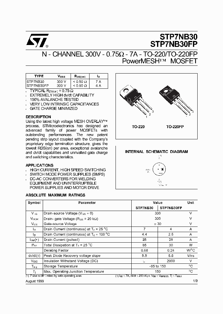 STP7NB30_5503689.PDF Datasheet