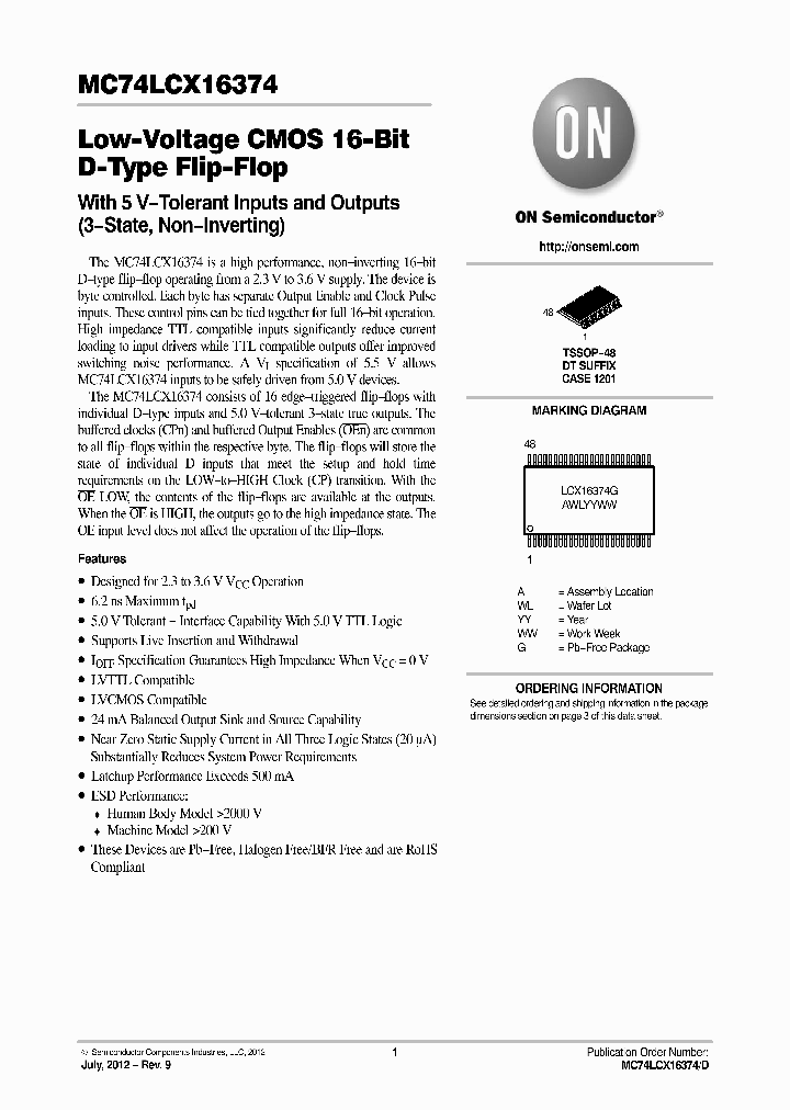 MC74LCX16374DTG_5519866.PDF Datasheet