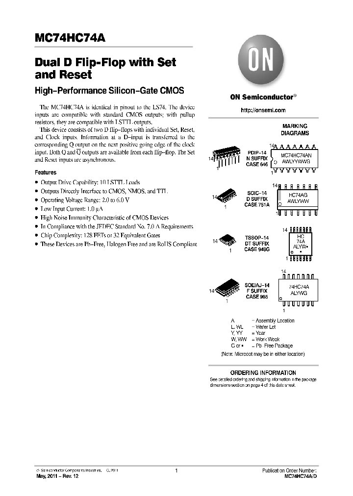 MC74HC74ADG_5530164.PDF Datasheet