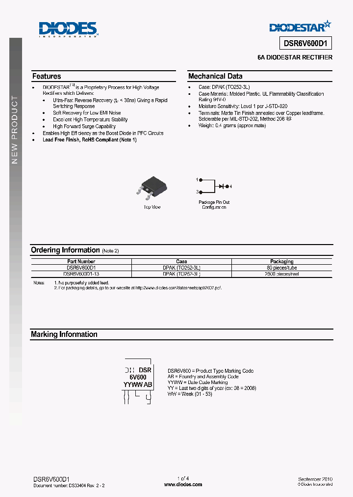 DSR6V600D1-13_5535305.PDF Datasheet