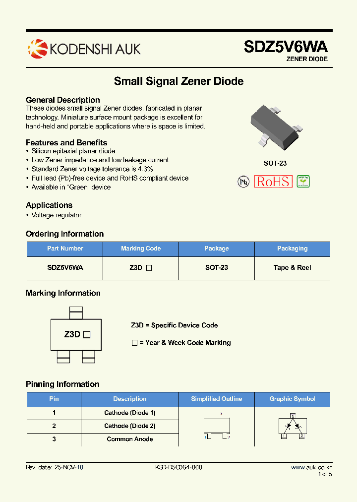 SDZ5V6WA_5543369.PDF Datasheet