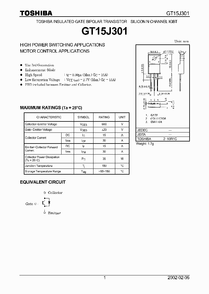 GT15J301_5545413.PDF Datasheet