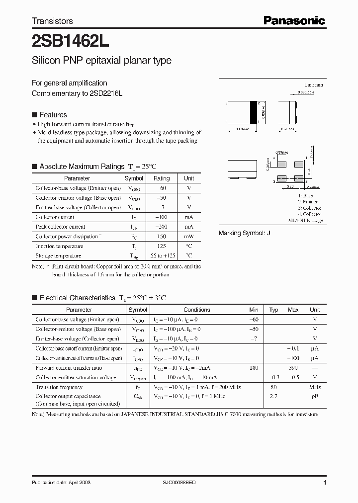 2SB1462L_5614264.PDF Datasheet