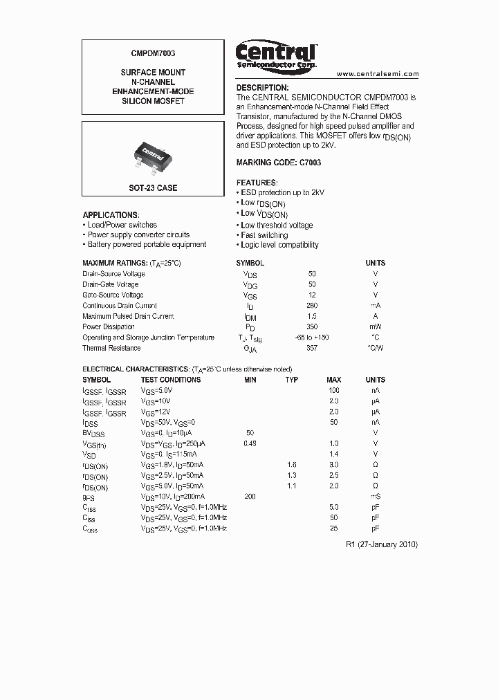 CMPDM7003_5597730.PDF Datasheet