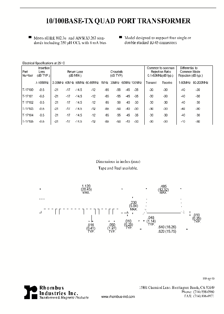 T-17100_5598907.PDF Datasheet