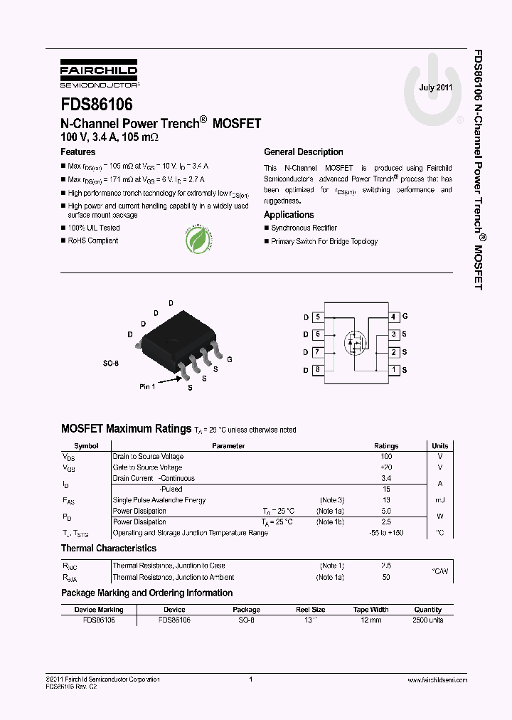 FDS86106_5610340.PDF Datasheet