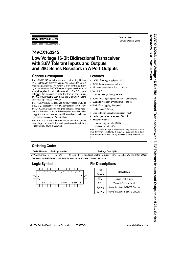 74VCX162245MTD_5606020.PDF Datasheet