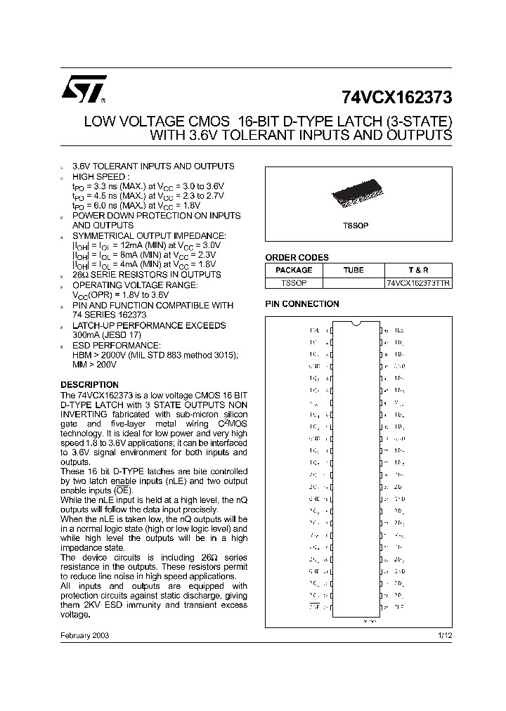 74VCX162373TTR_5606025.PDF Datasheet