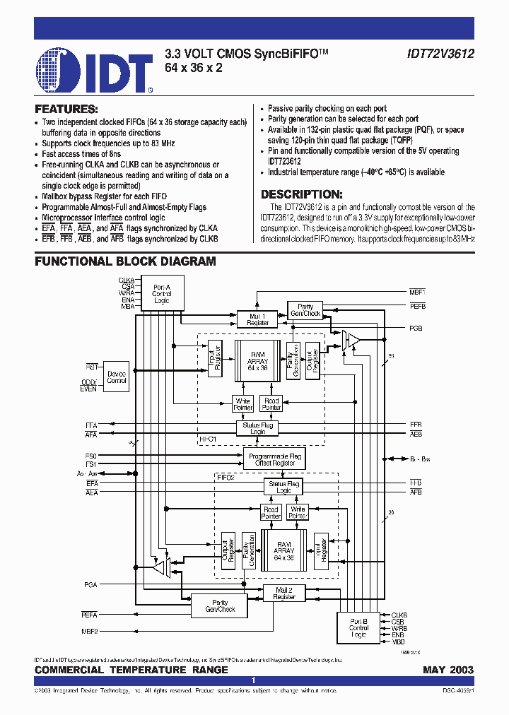 IDT72V3612L12PQF_5643481.PDF Datasheet