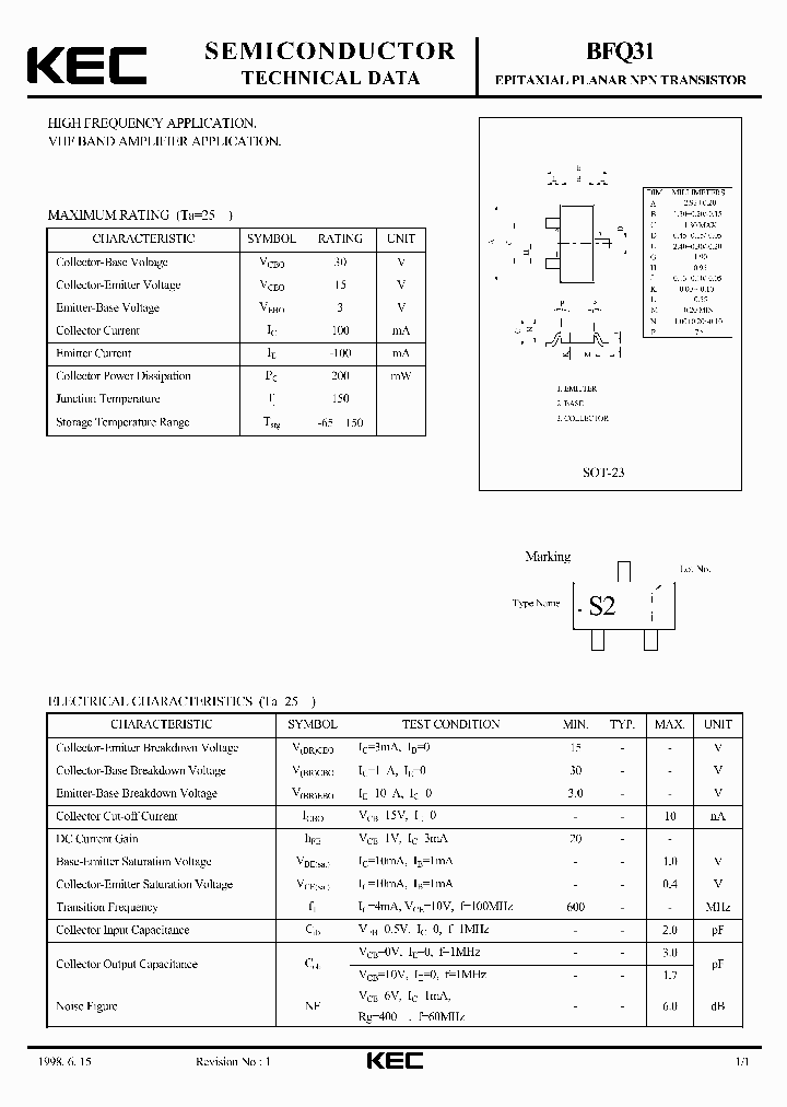 BFQ31_5643115.PDF Datasheet