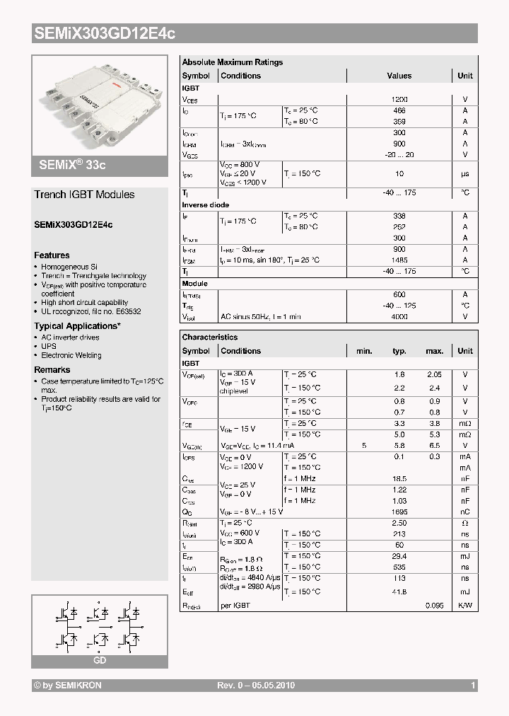 SEMIX303GD12E4C10_5689310.PDF Datasheet
