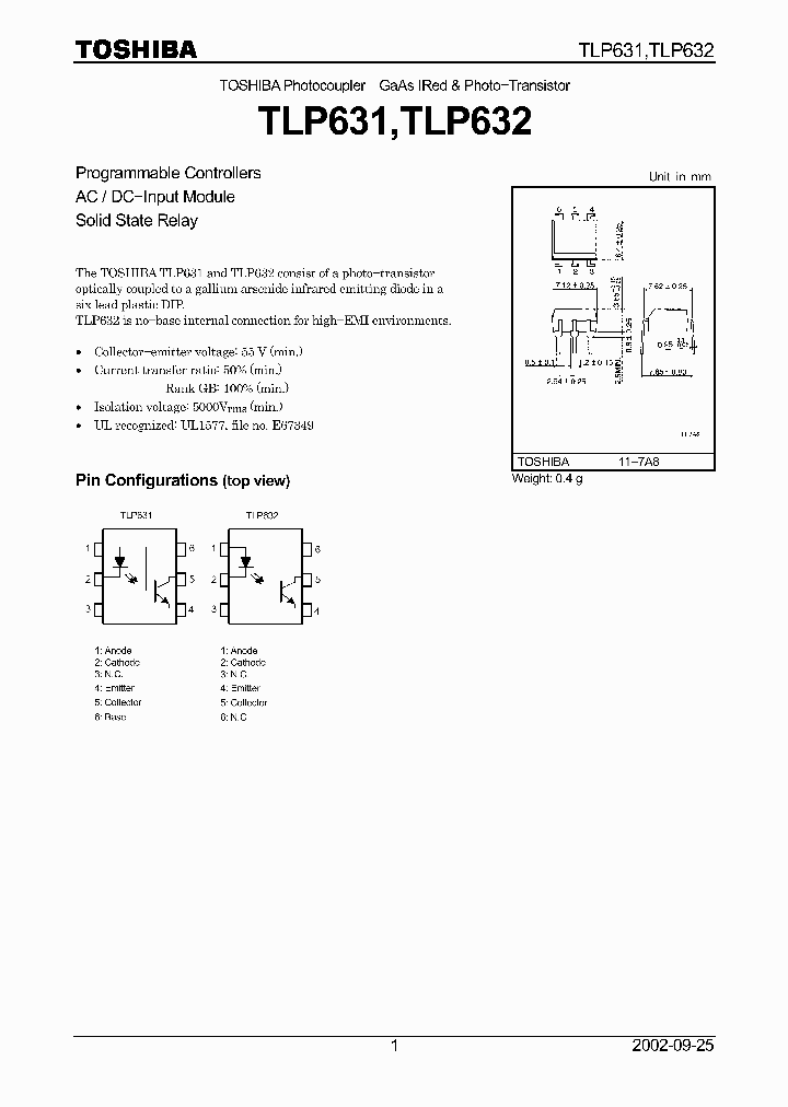 TLP631_5699893.PDF Datasheet