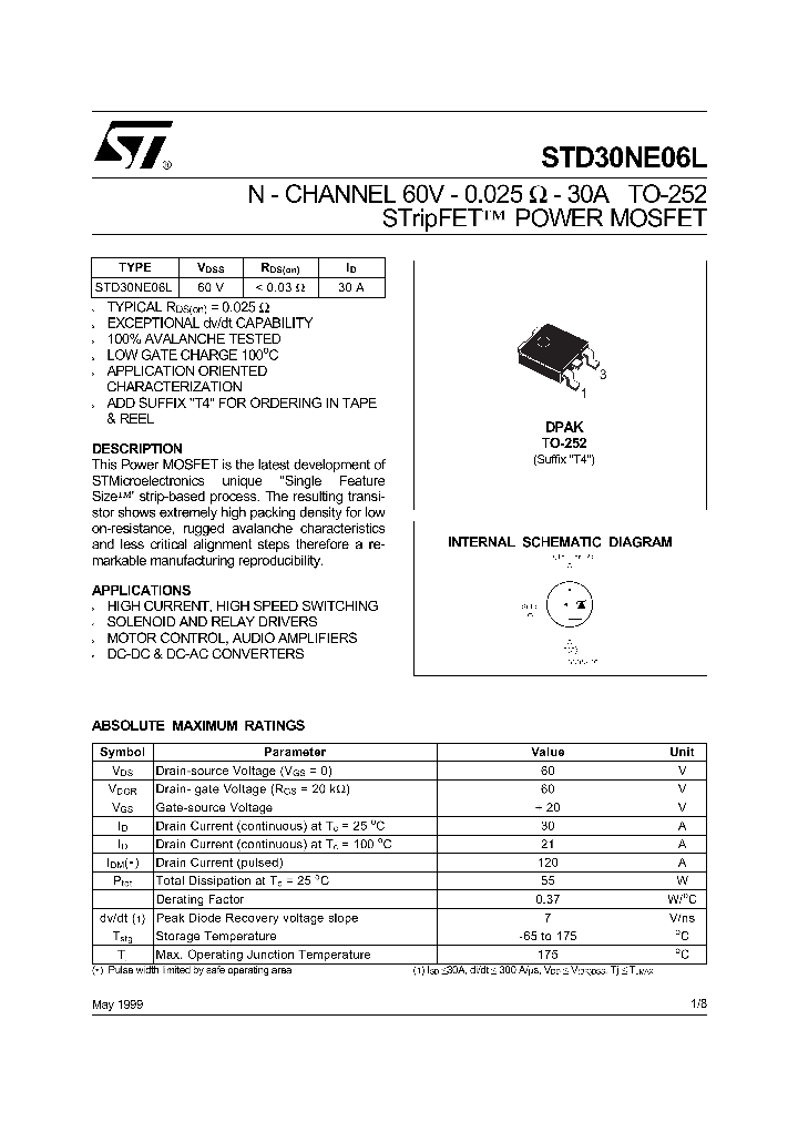 STD30NE06LT4_5714175.PDF Datasheet