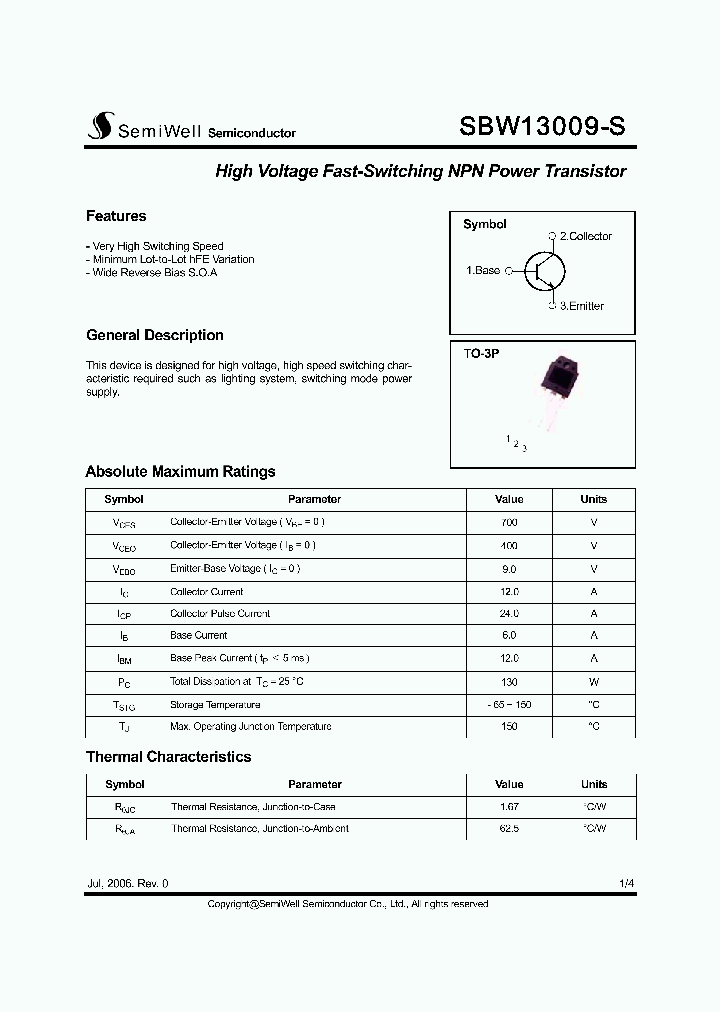 SBW13009-S_5716904.PDF Datasheet