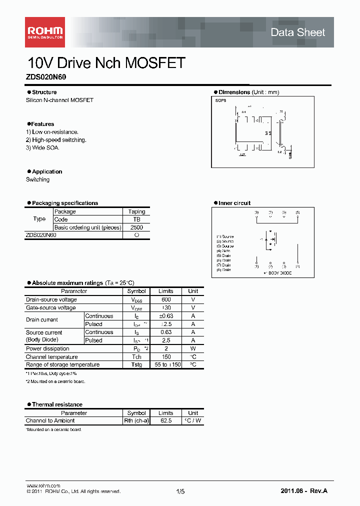 ZDS020N60_5744799.PDF Datasheet