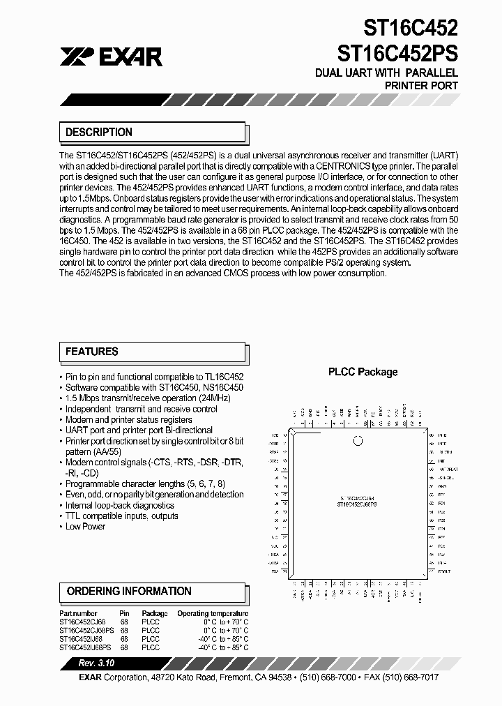 ST16C452PS_5771380.PDF Datasheet