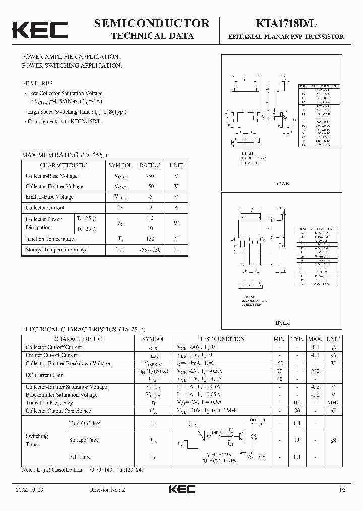 KTA1718L_5775780.PDF Datasheet