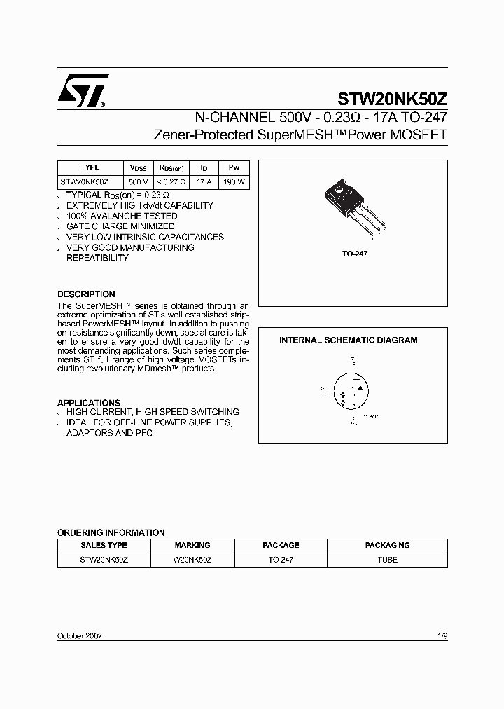 STW20NK50Z_5785341.PDF Datasheet