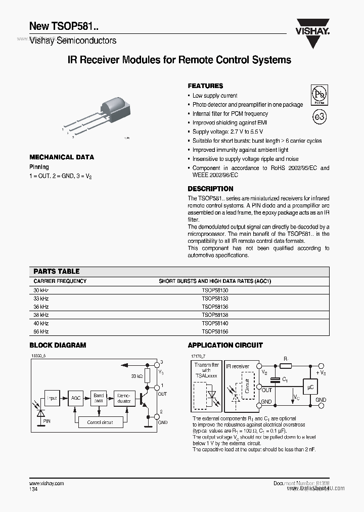 TSOP581_5800809.PDF Datasheet