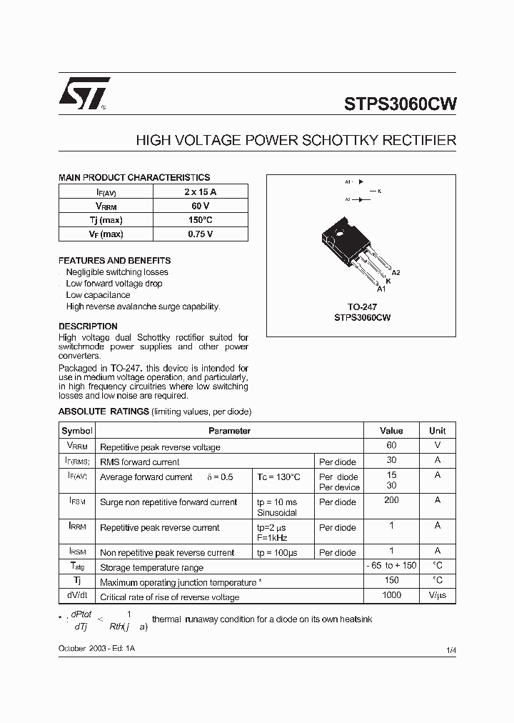 STPS3060C_5817410.PDF Datasheet