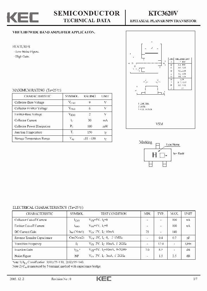 KTC3620V_5820956.PDF Datasheet