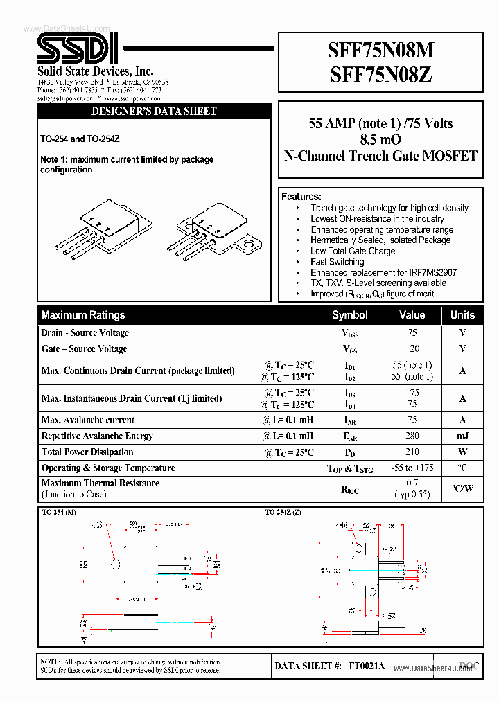 SFF75N08M_5853692.PDF Datasheet