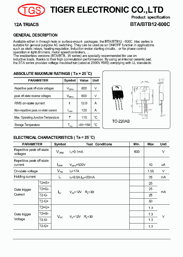 BTA12-600C_5889092.PDF Datasheet