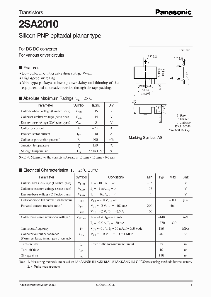 2SA2010_5963432.PDF Datasheet