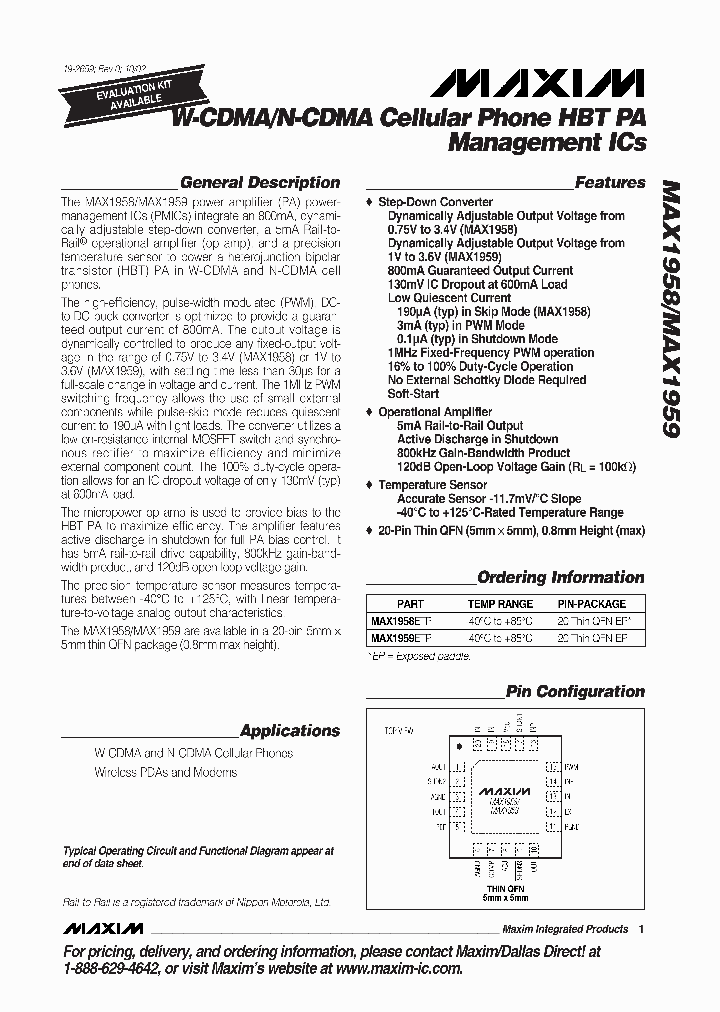 MAX1959ETP-T_5980817.PDF Datasheet