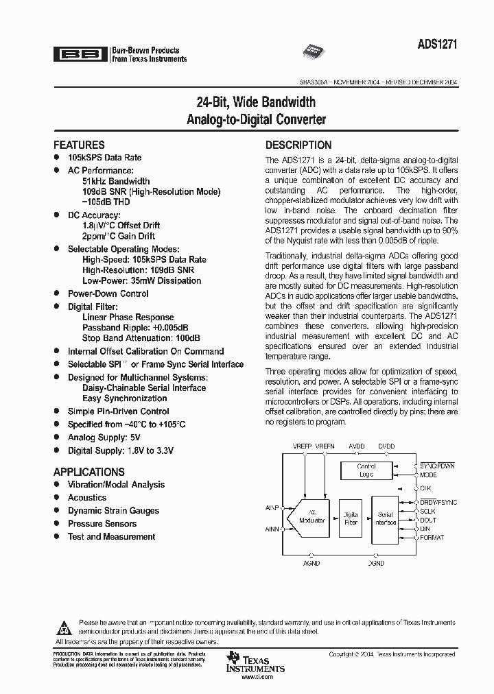 ADS1271IPW_5998953.PDF Datasheet