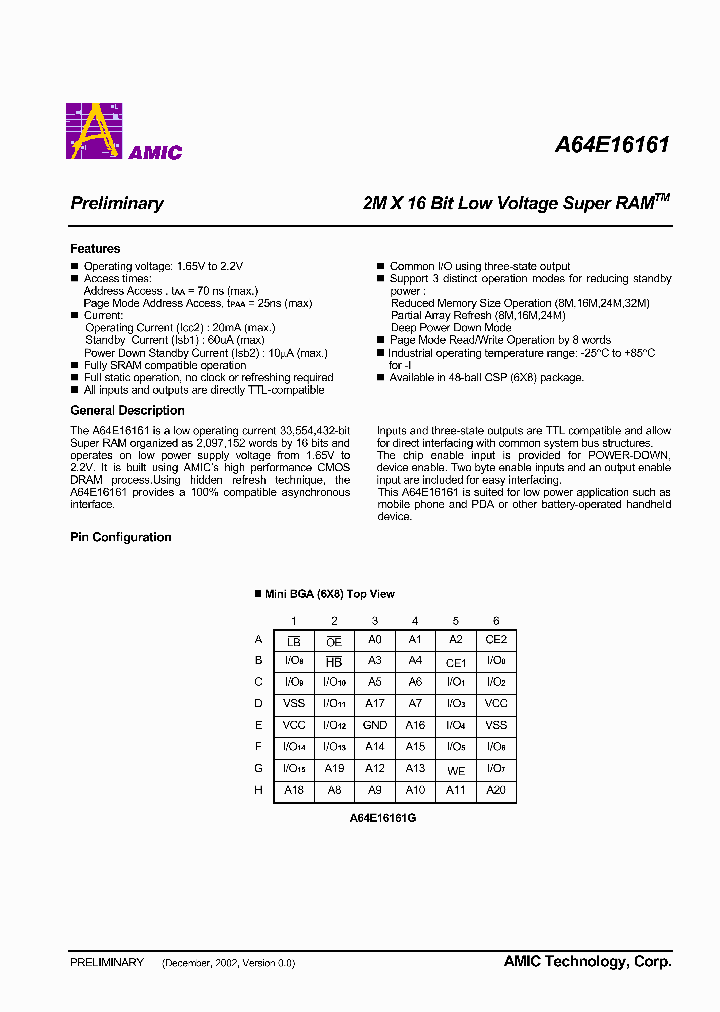 A64E16161_6002846.PDF Datasheet