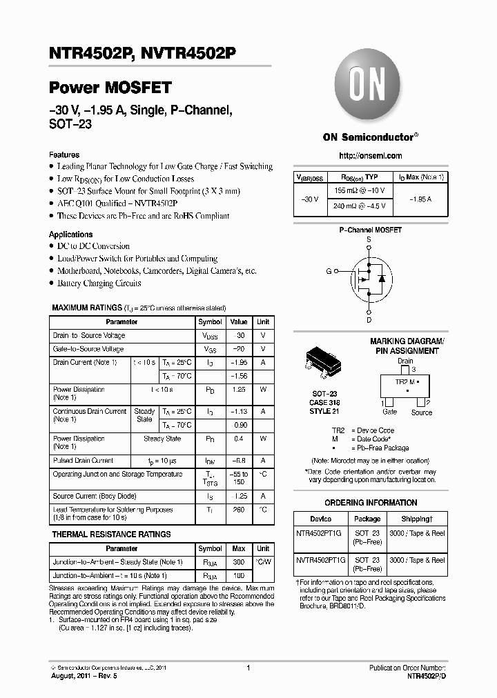 NVTR4502PT1G_6013718.PDF Datasheet