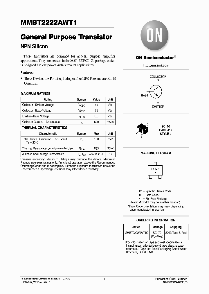 MMBT2222AWT110_6028356.PDF Datasheet