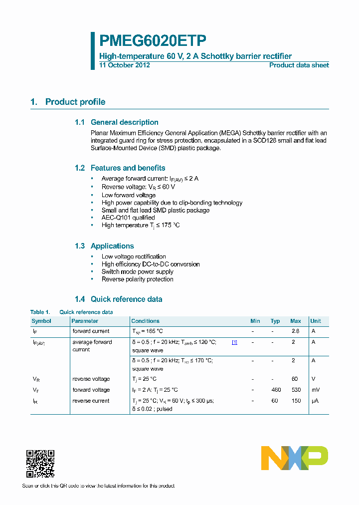 PMEG6020ETP_6052860.PDF Datasheet