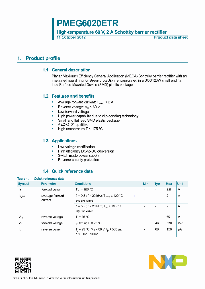 PMEG6020ETR_6052861.PDF Datasheet