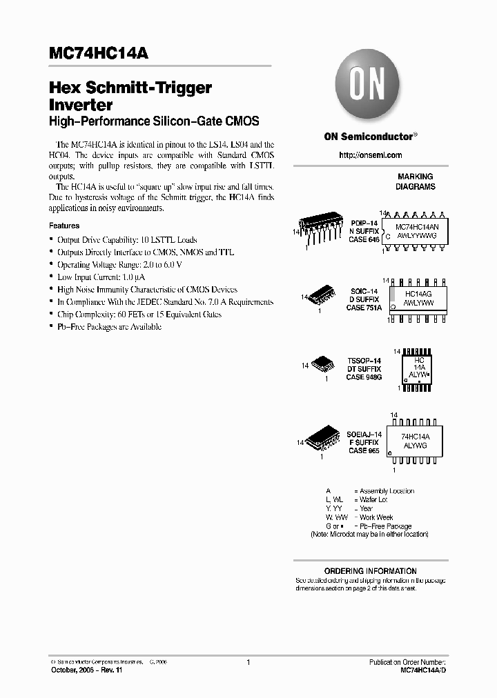 MC74HC14ANG_6069904.PDF Datasheet