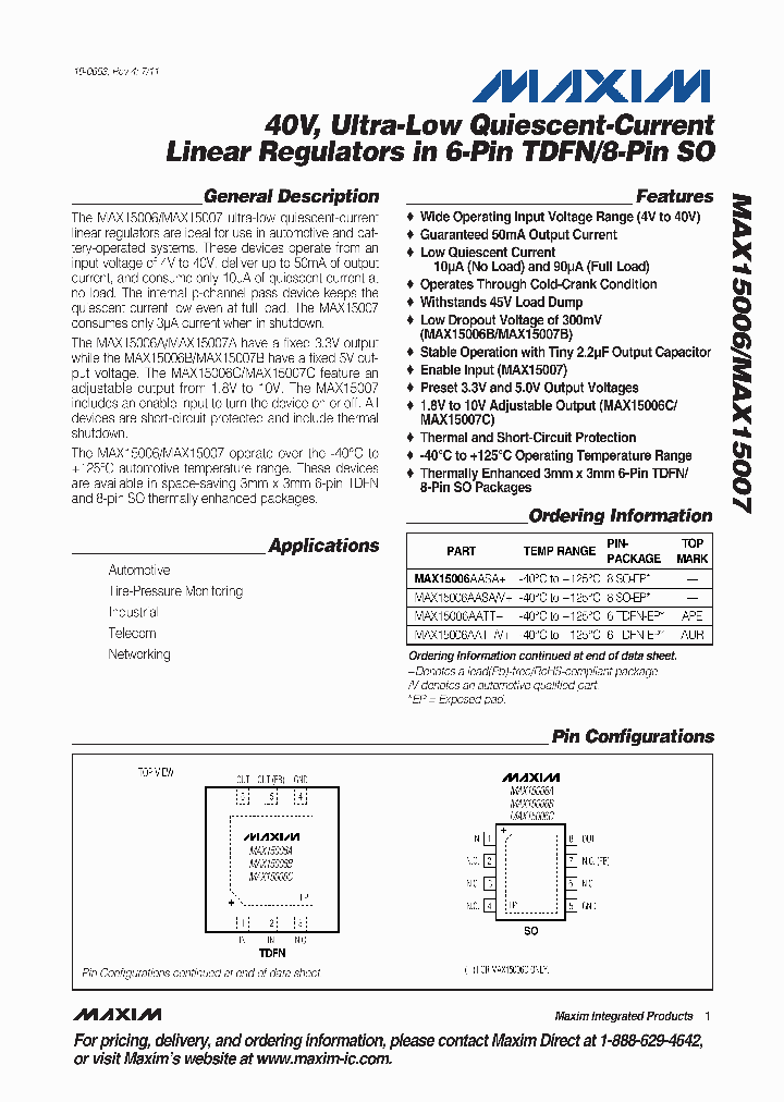 MAX15006AASV_6132988.PDF Datasheet