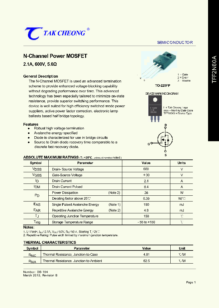 TFF2N60A_6239589.PDF Datasheet