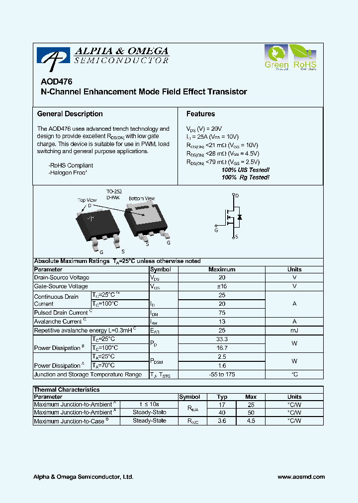 AOD47608_6293780.PDF Datasheet