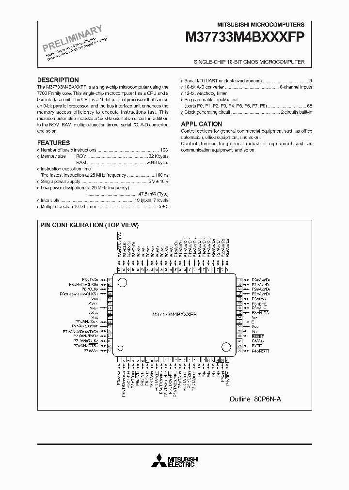 M37733M4BXXXFP_6329605.PDF Datasheet