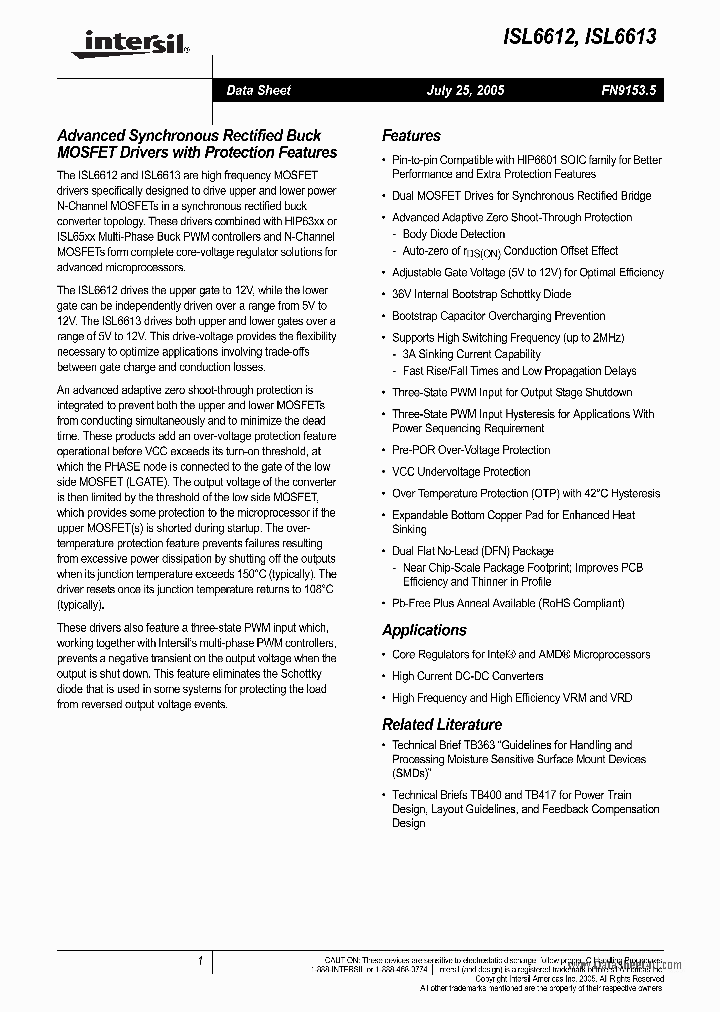 ISL6612_6337429.PDF Datasheet