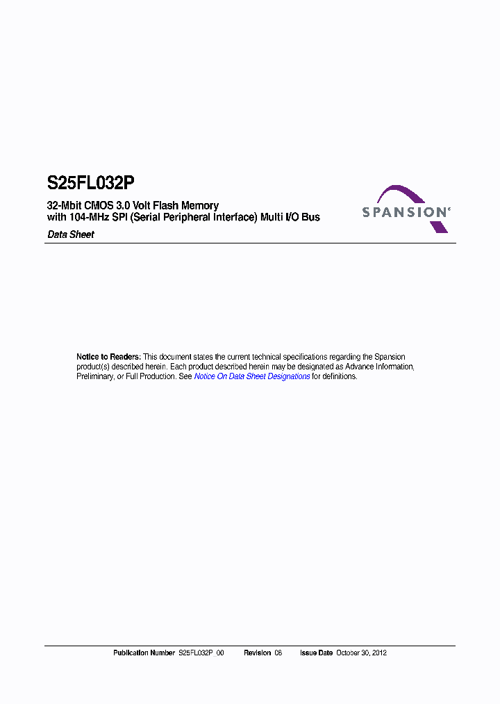 S25FL032P0XMFI013_6348350.PDF Datasheet