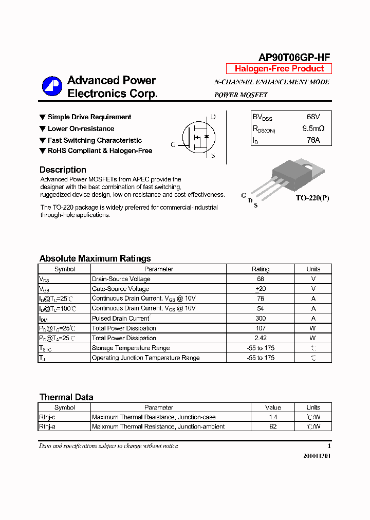 AP90T06GP-HF_6352277.PDF Datasheet