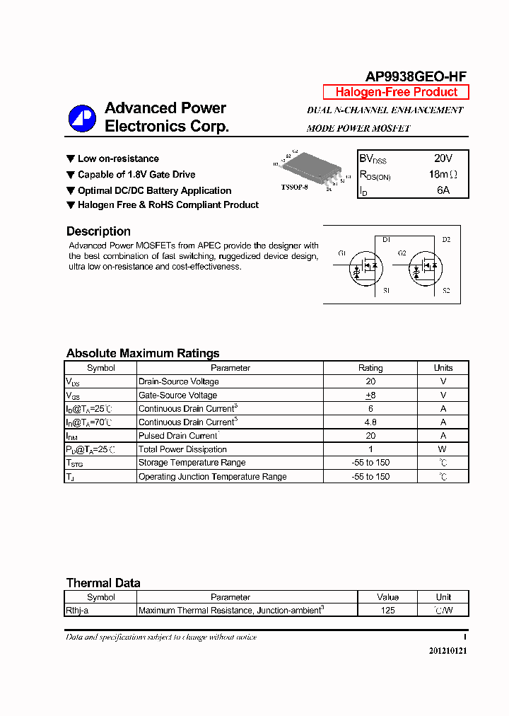 AP9938GEO-HF_6377449.PDF Datasheet