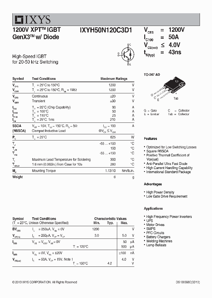 IXYH50N120C3D1_6406084.PDF Datasheet