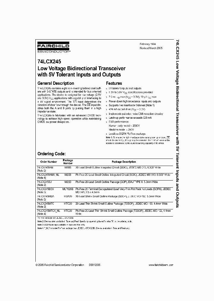 74LCX245MSAXNL_6421900.PDF Datasheet