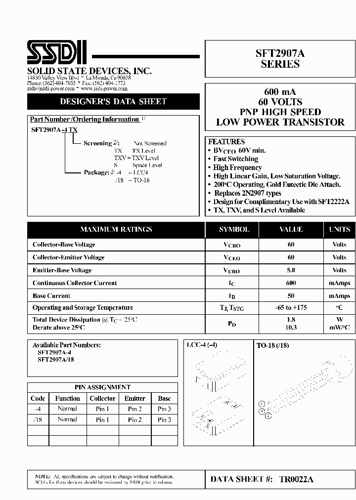 SFT2907A_6425880.PDF Datasheet